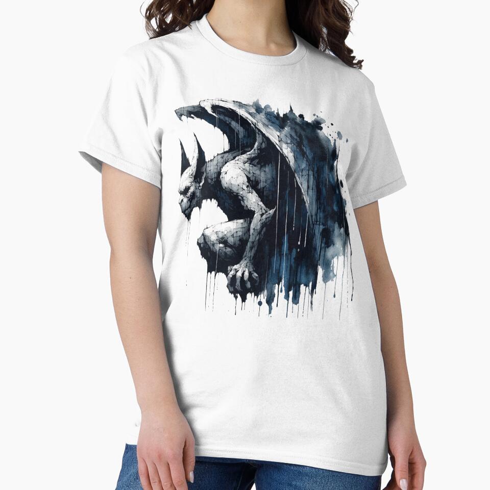 Gargoyle Guardian: Gothic Sculpted Protector in Ink by LuminShadowArt
