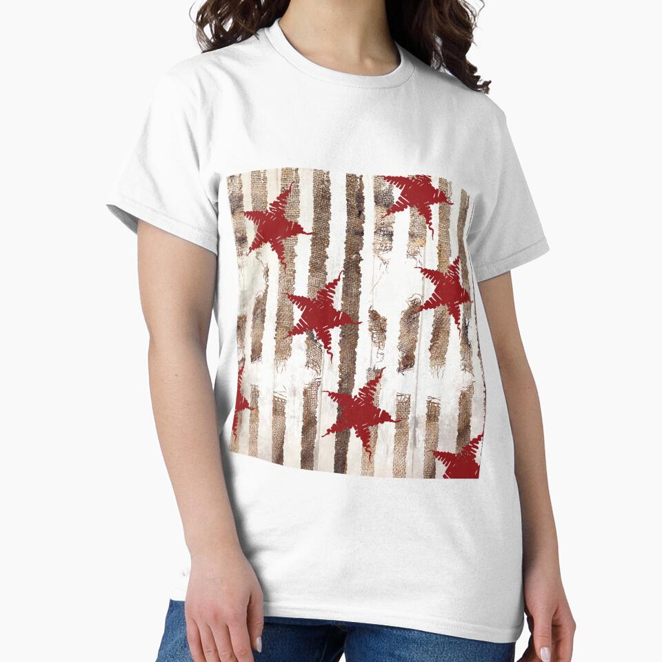 Rustic Holiday Snowflakes and Burlap by Sasha Art Gallery