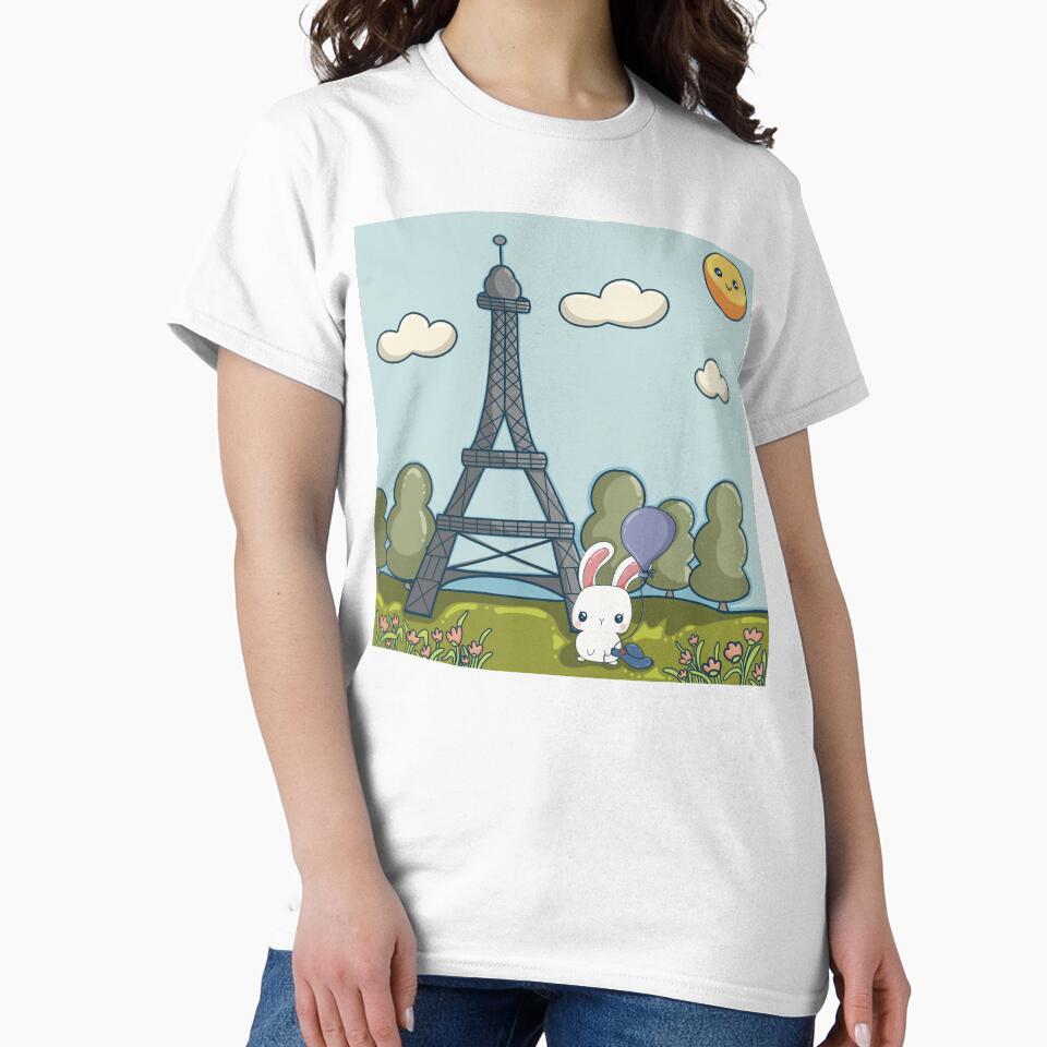 Kawaii Travel Bunny In Paris by LunaMarie80