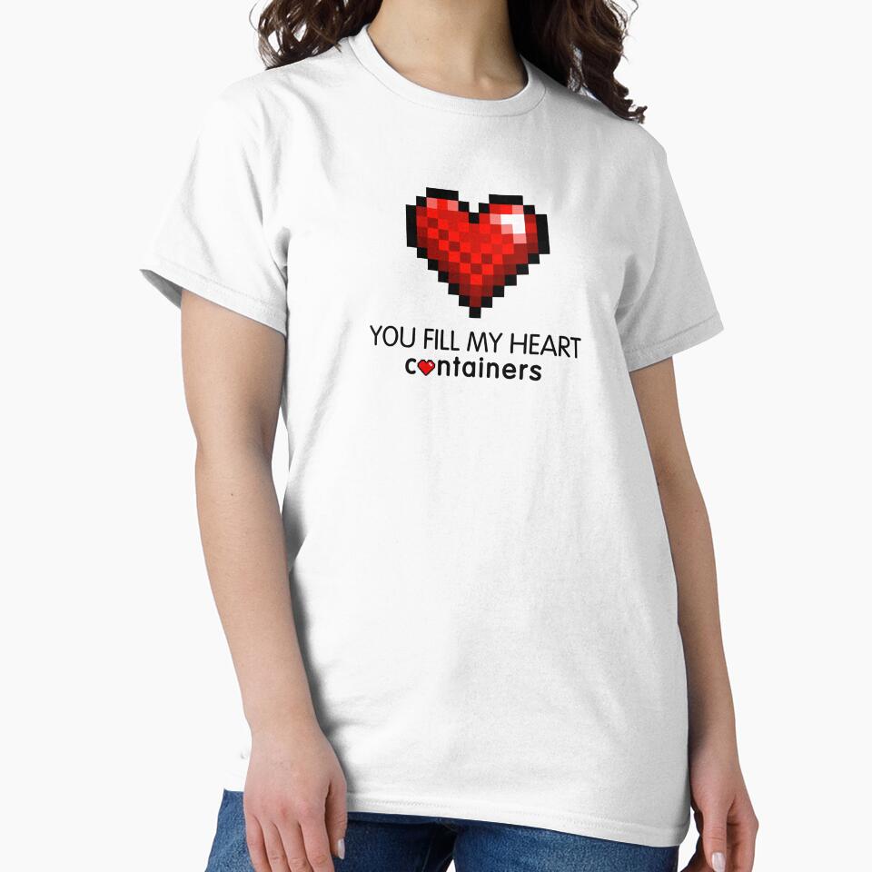 Video Game Geek Pixel Heart | You Fill My Heart Containers by BootsBoots
