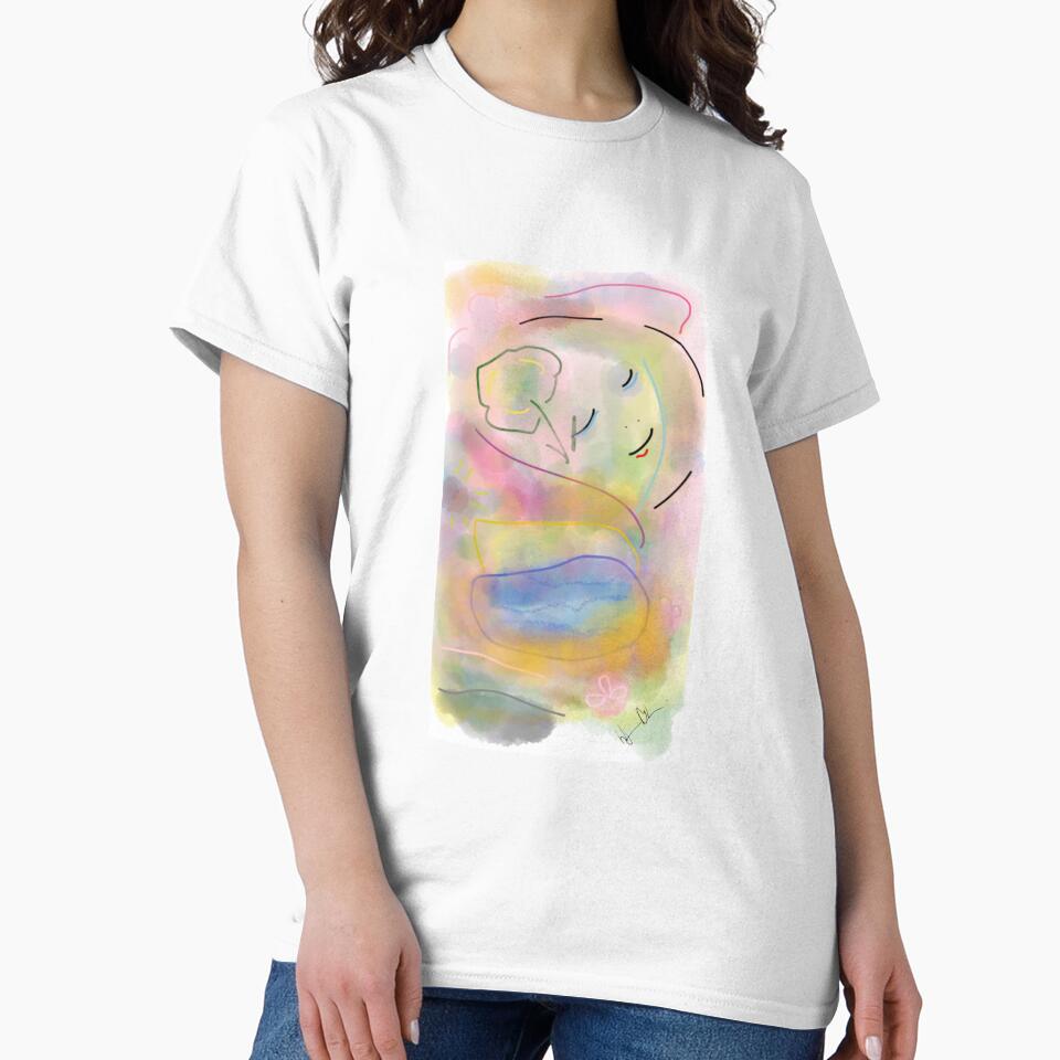 Girl in the sky - Soft Painting 012 by Hjortur