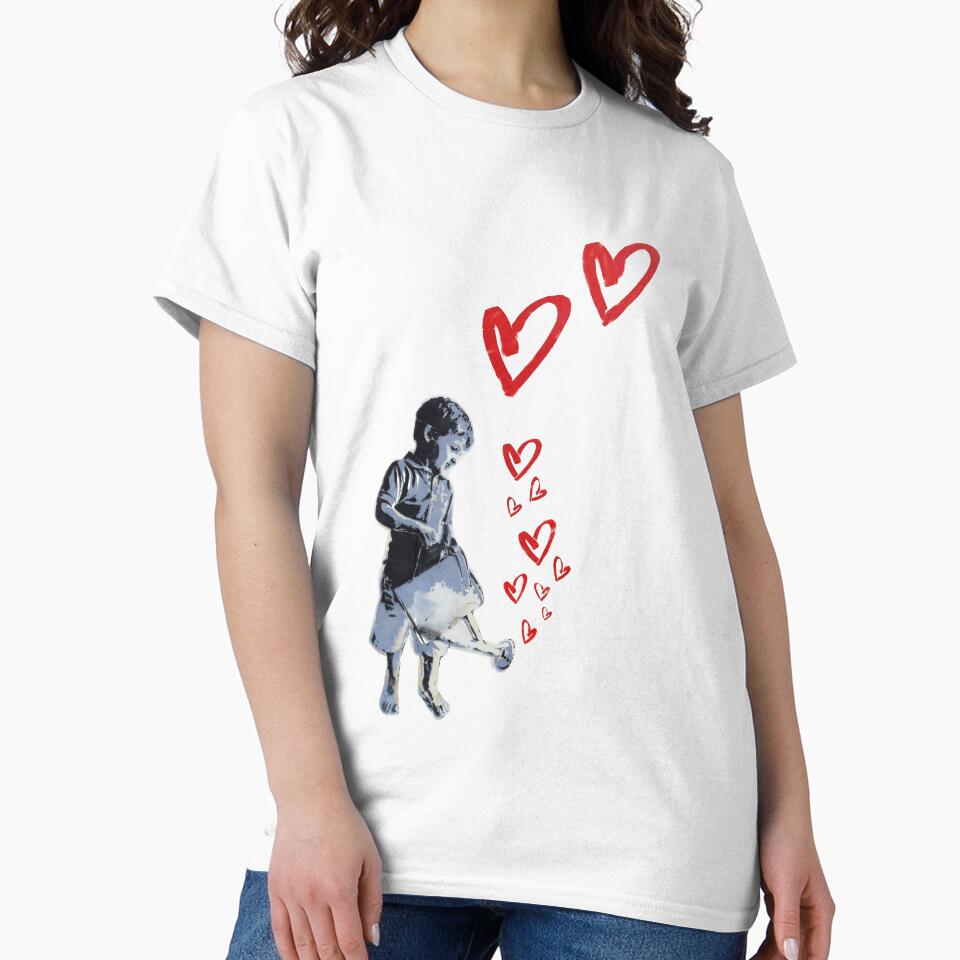 Banksy-style Urban Street Art: Child Love by ThisOnAShirt