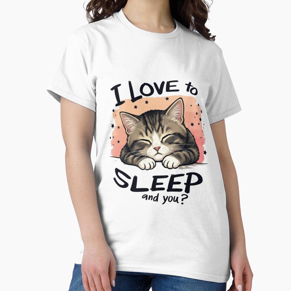 I Love to Sleep - Cute Sleepy Cat by rjjvstudio26