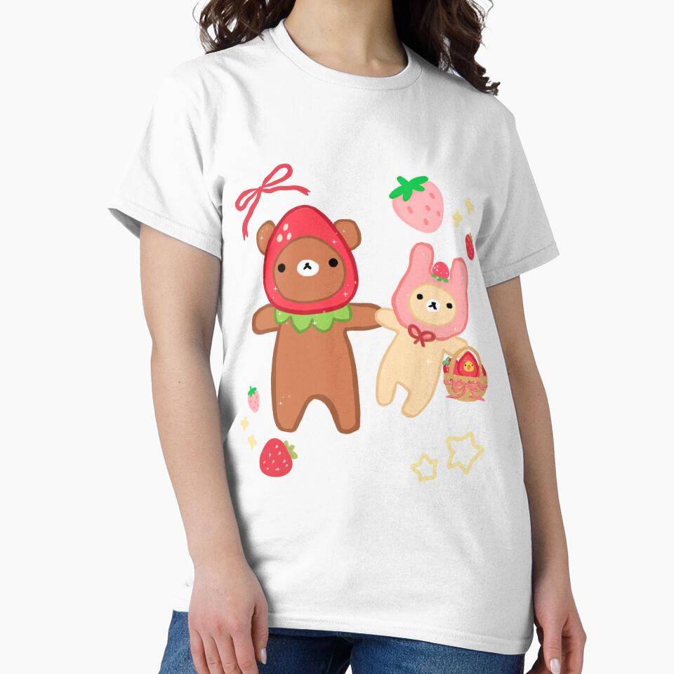 Kawaii Strawberry Bears Pair by starbunnykawaii
