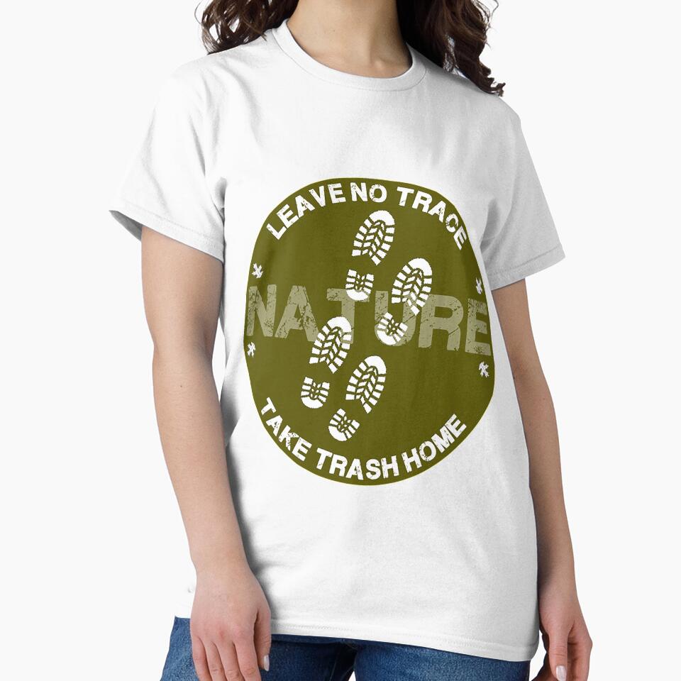 Leave No Trace t shirt - Ecology t shirt - Wile Nature t-shirt - Off Grid - Trekking - Wild Walking - Forest Walks by happygiftideas
