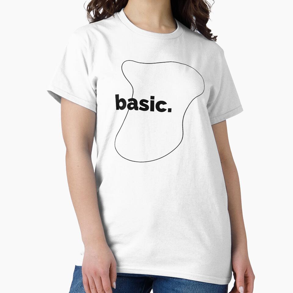 "Basic" Word Minimalist Text Design - Minimalistic Life - Minimalist Line Art by The Red Nox