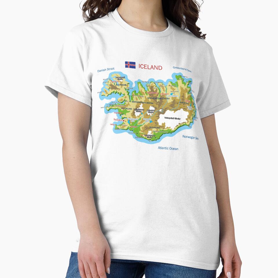 Iceland Geographic Map by alijun