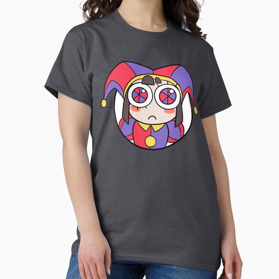 Pomni Head Icon Sticker T-Shirt [The Amazing Digital Circus] by coolartdotcom