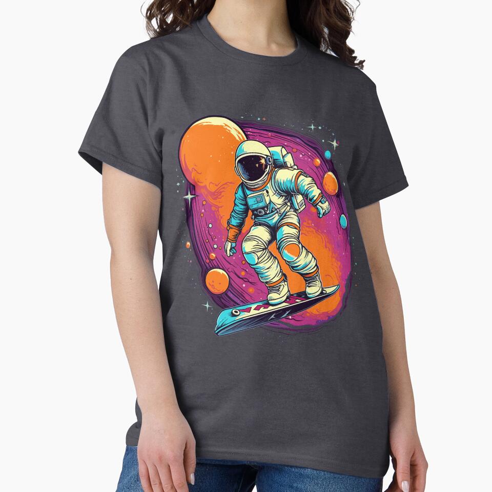 Astronaut Surfing in Space by ChelaDesigns
