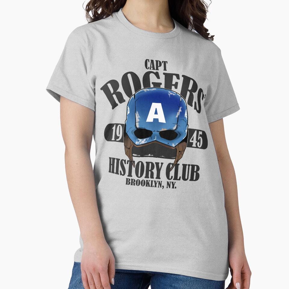 Capt Rogers’ History Club – Captain America Parody Tee by MikeMoreArt