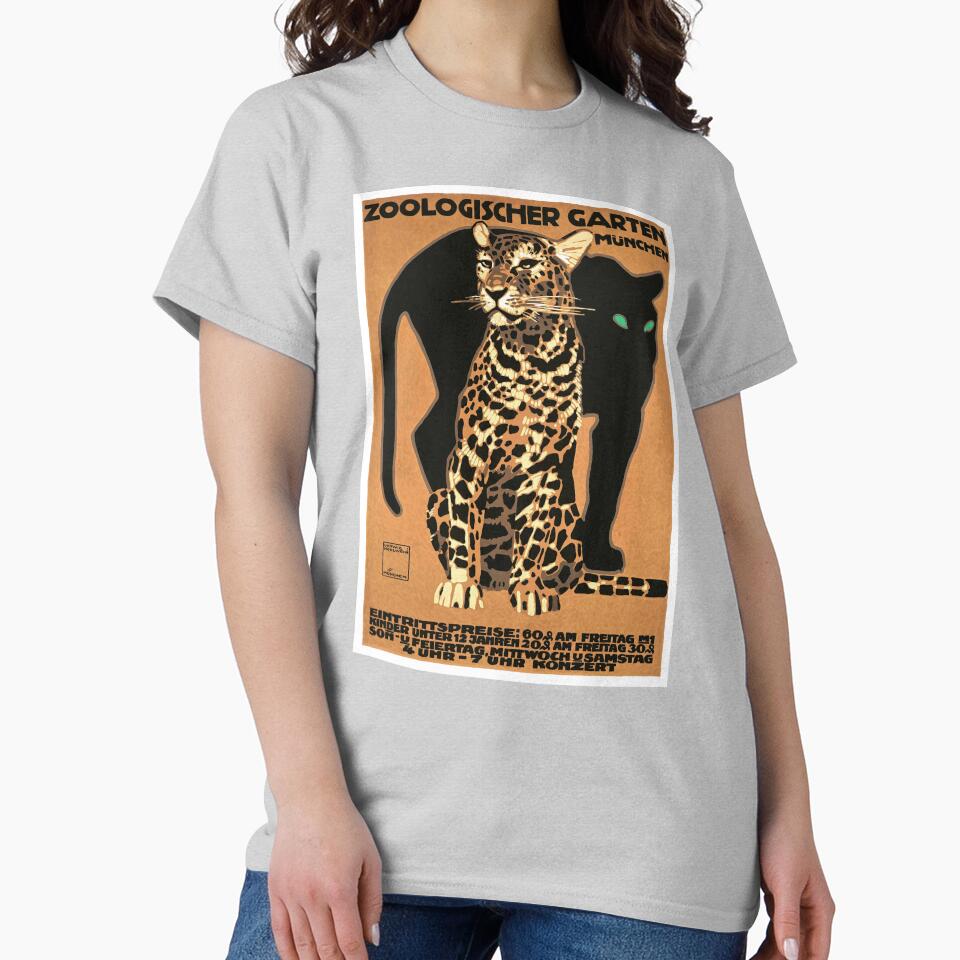 1912 GERMANY Munich Zoo Leopard And Panther Poster by retrographics