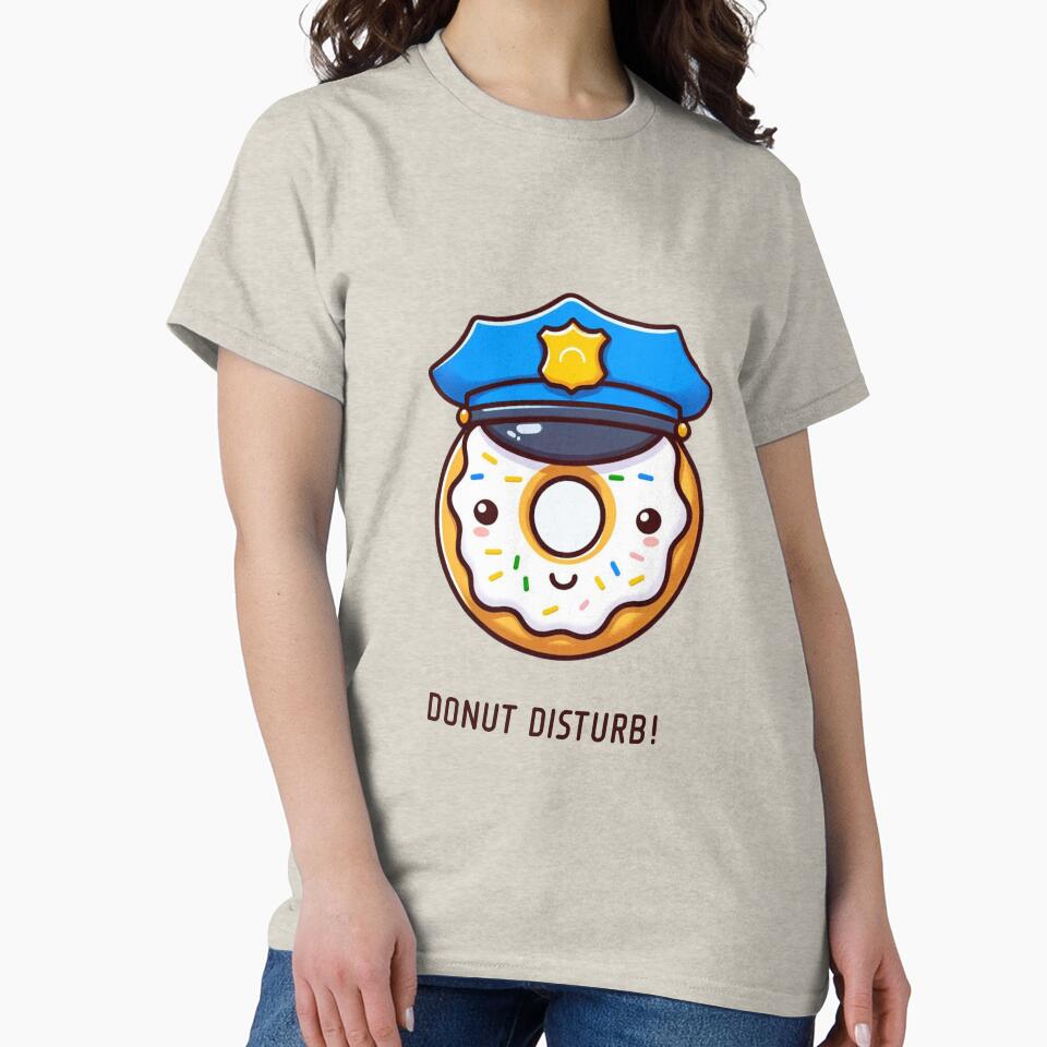 Police Donut Funny – Donut Disturb Cartoon by astersgraphics