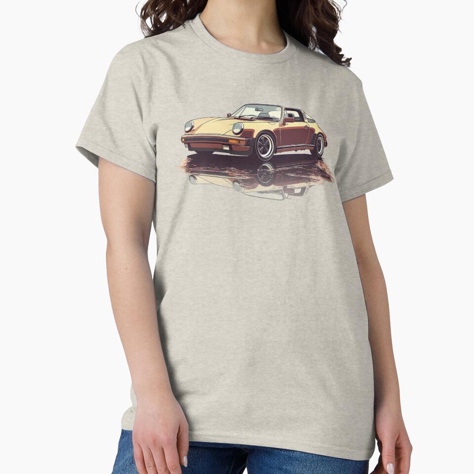Vintage Porsche 911 Targa illustration by blackdogshop