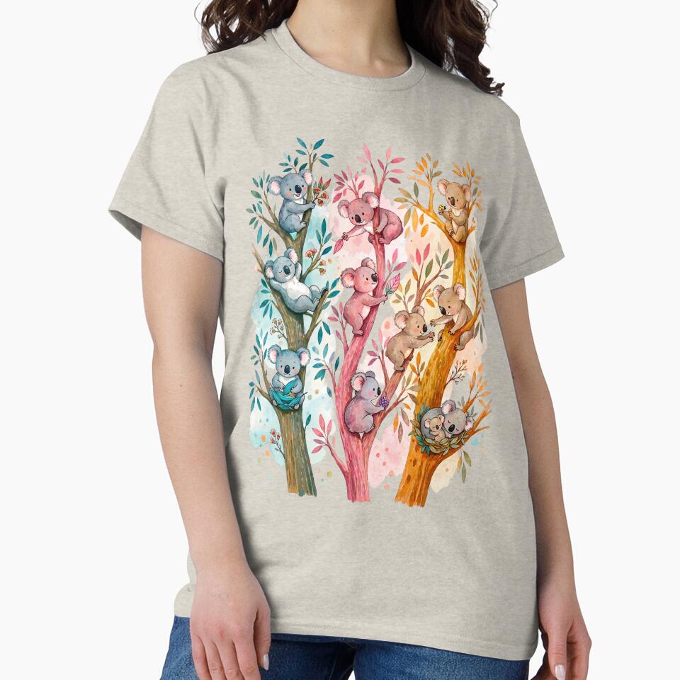 Watercolor Koala Wonderland: A Gentle Eucalyptus Adventure by Tiny-roar-studio