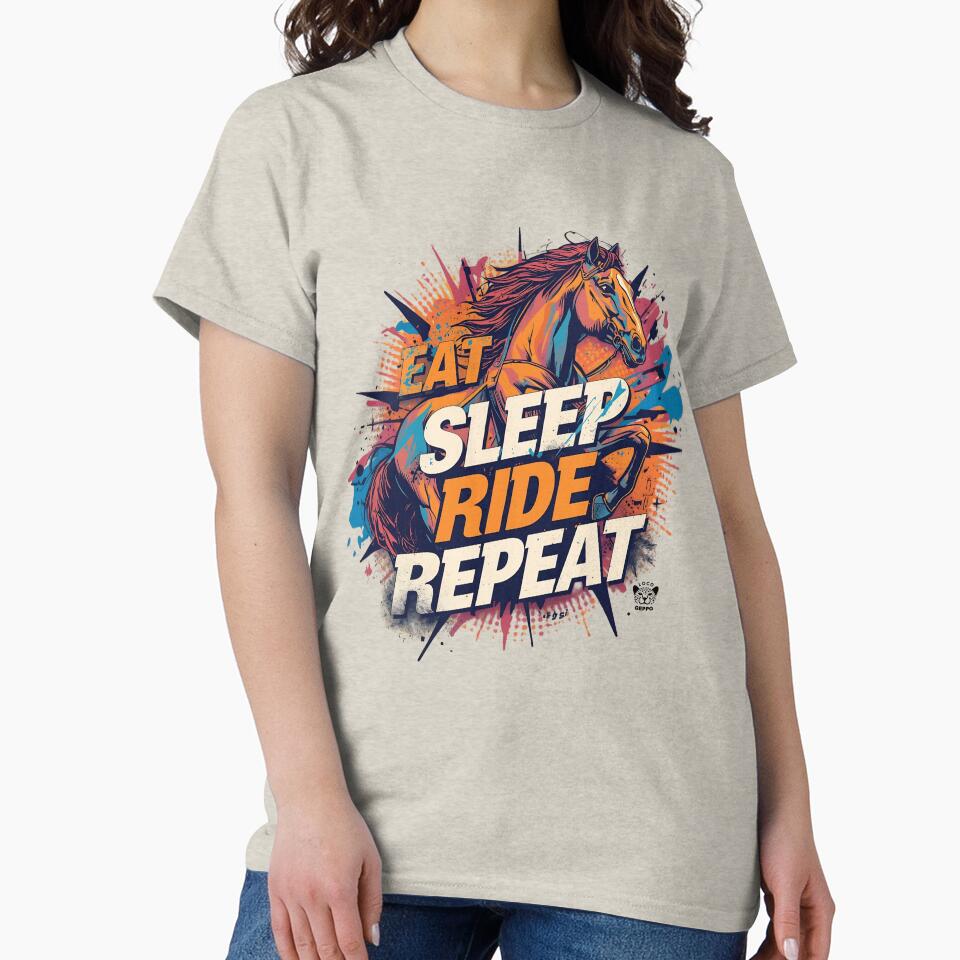 EAT SLEEP RIDE REPEAT - Awesome world of horses by TOMASHINO