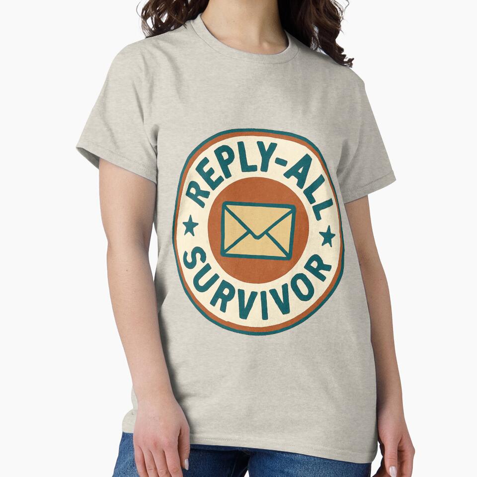 Reply-All Survivor — Retro Office Email Badge (Workplace Humor) by BadaBingBear