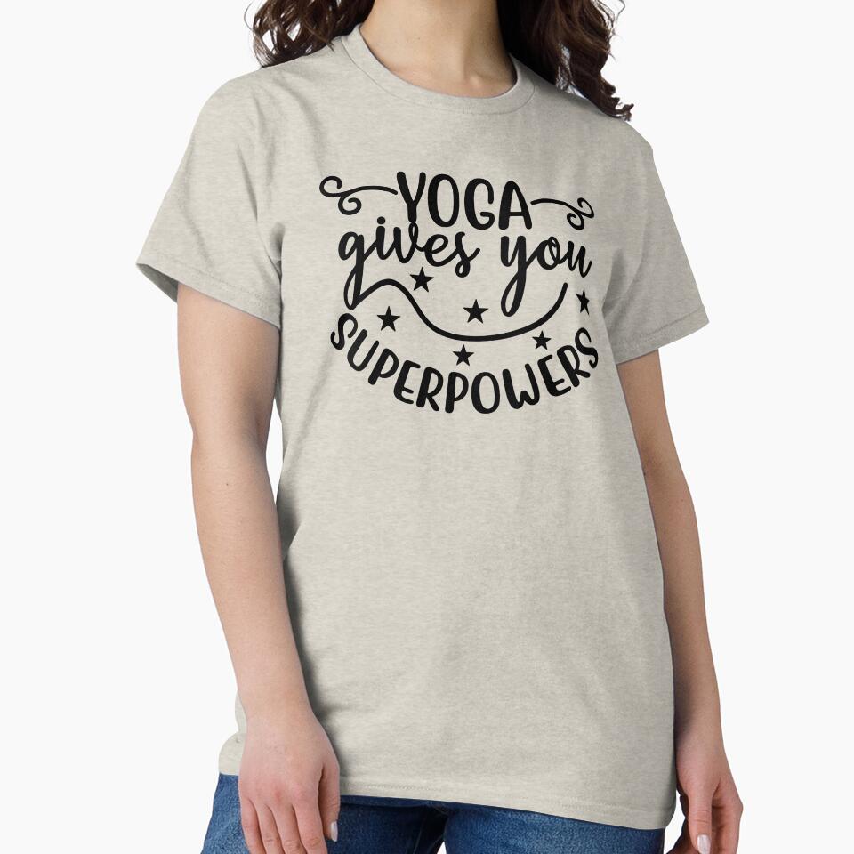 Yoga Quote Yoga Gives You Superpowers Funny Motivational Saying by SoccaTamam