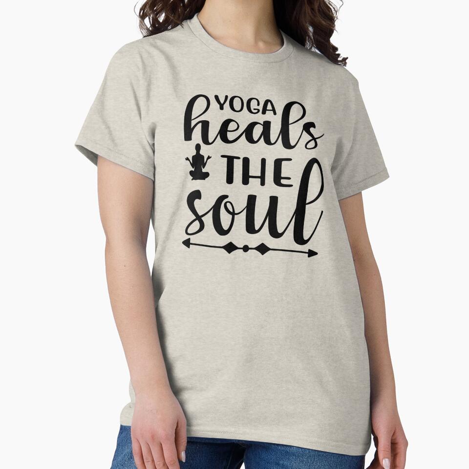 Yoga Saying Yoga Heals The Soul Motivational Quote by SoccaTamam