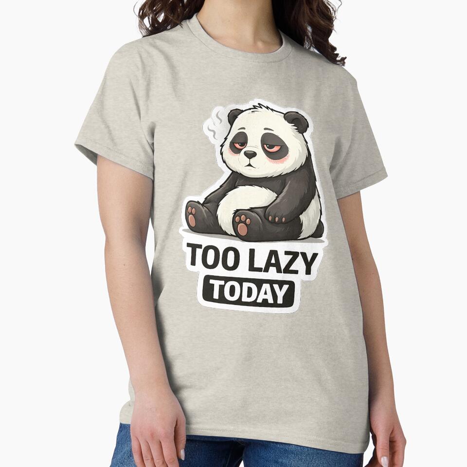 Too Lazy Today Panda Sticker | Funny Lazy Mood Cute Design by TheLazyVibe