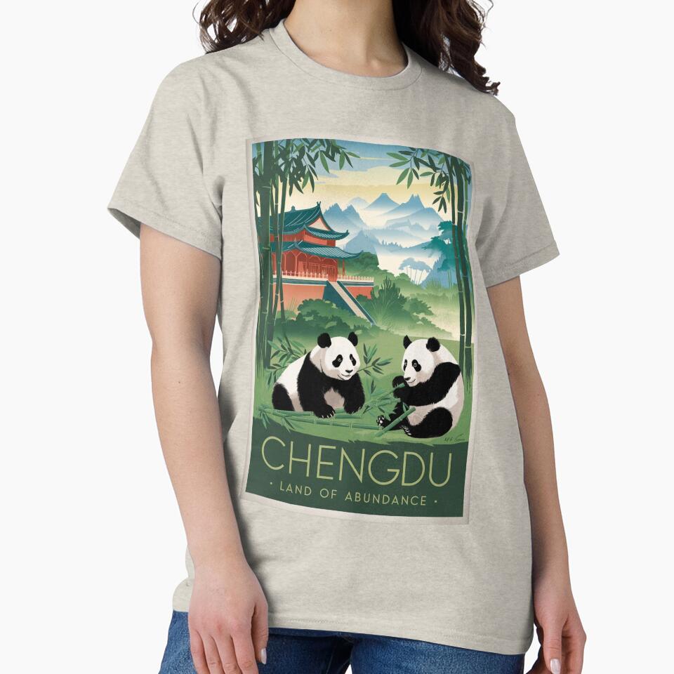 Chengdu Vintage Travel Poster by TravelerRat