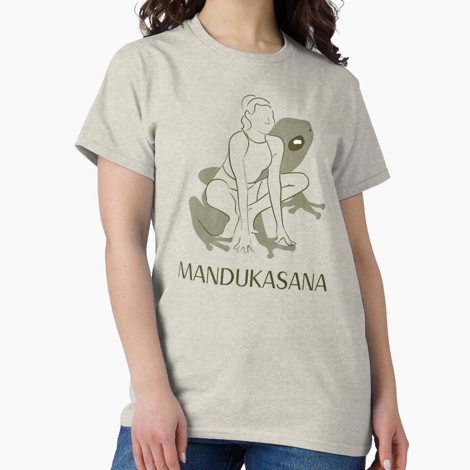 Frog Yoga Pose Mandukasana – Deep Stretch Meditation Yoga Design by WellspringXflow