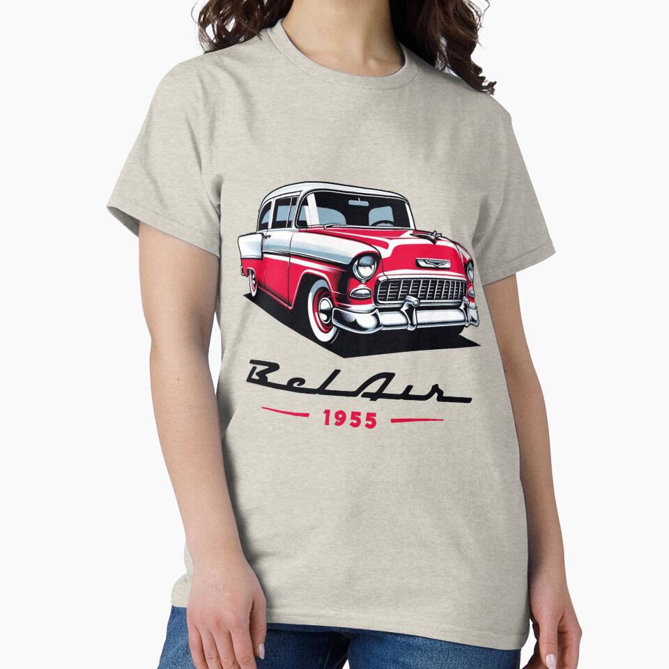 1955 Chevy Bel Air Red Classic Cruiser by TheArtOfCar