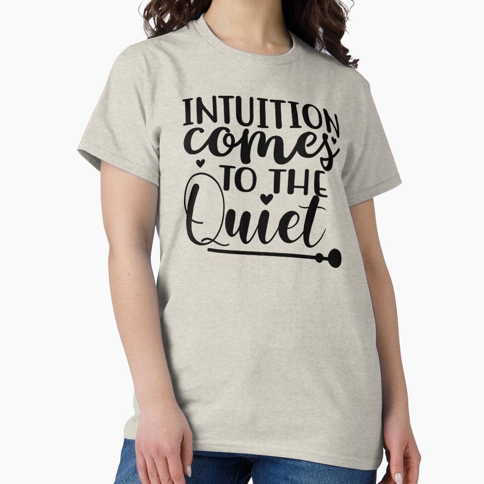 Yoga Quote Intuition Comes To The Quiet Motivational Saying by SoccaTamam