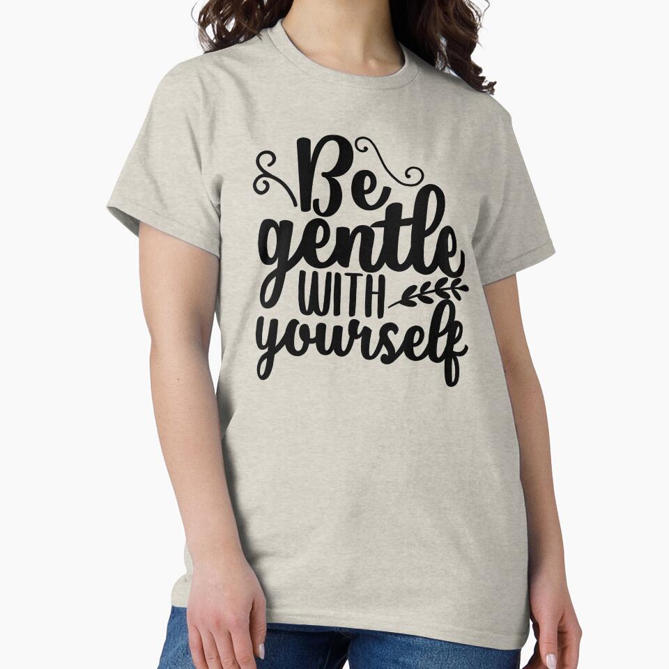 Yoga Saying Be Gentle With Yourself Motivational Quote by SoccaTamam
