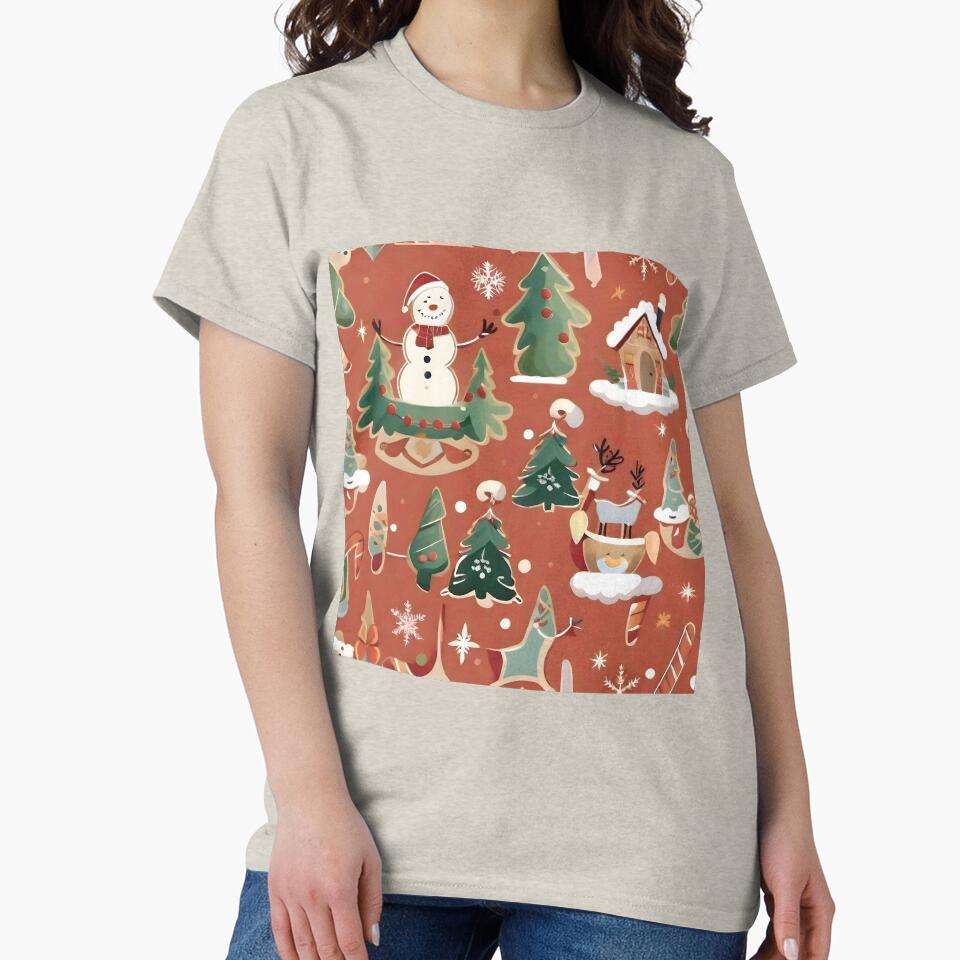 Beautiful Retro Boho Abstract Christmas Holiday Pattern by PlanetMarker
