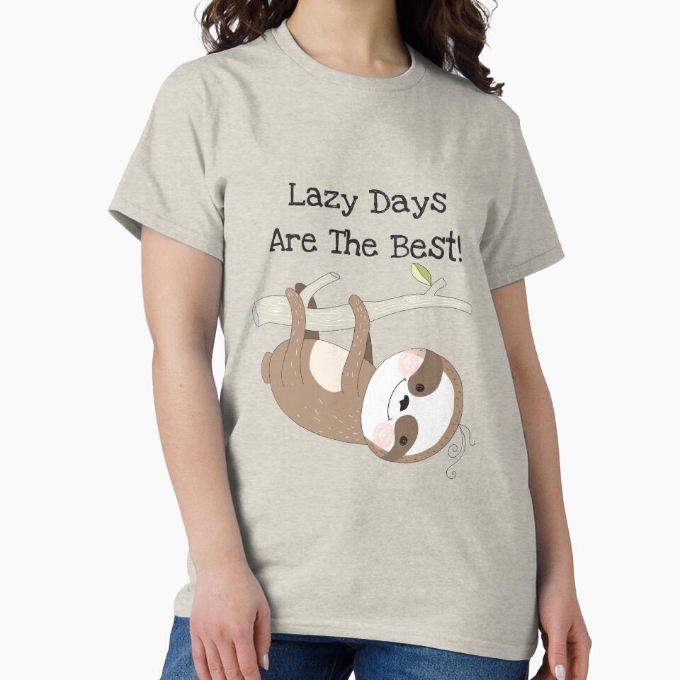 Cartoon Animals Sloth Lazy Days are Best by peacockcards
