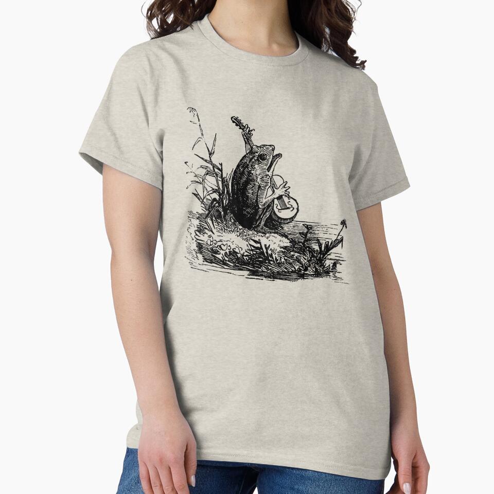 Cottagecore Aesthetic with Vintage Banjo-Playing Froggy, Goblincore Guitar Animal, Emo Frogge Serenade, Singing Toad Theme by MinistryOfFrogs
