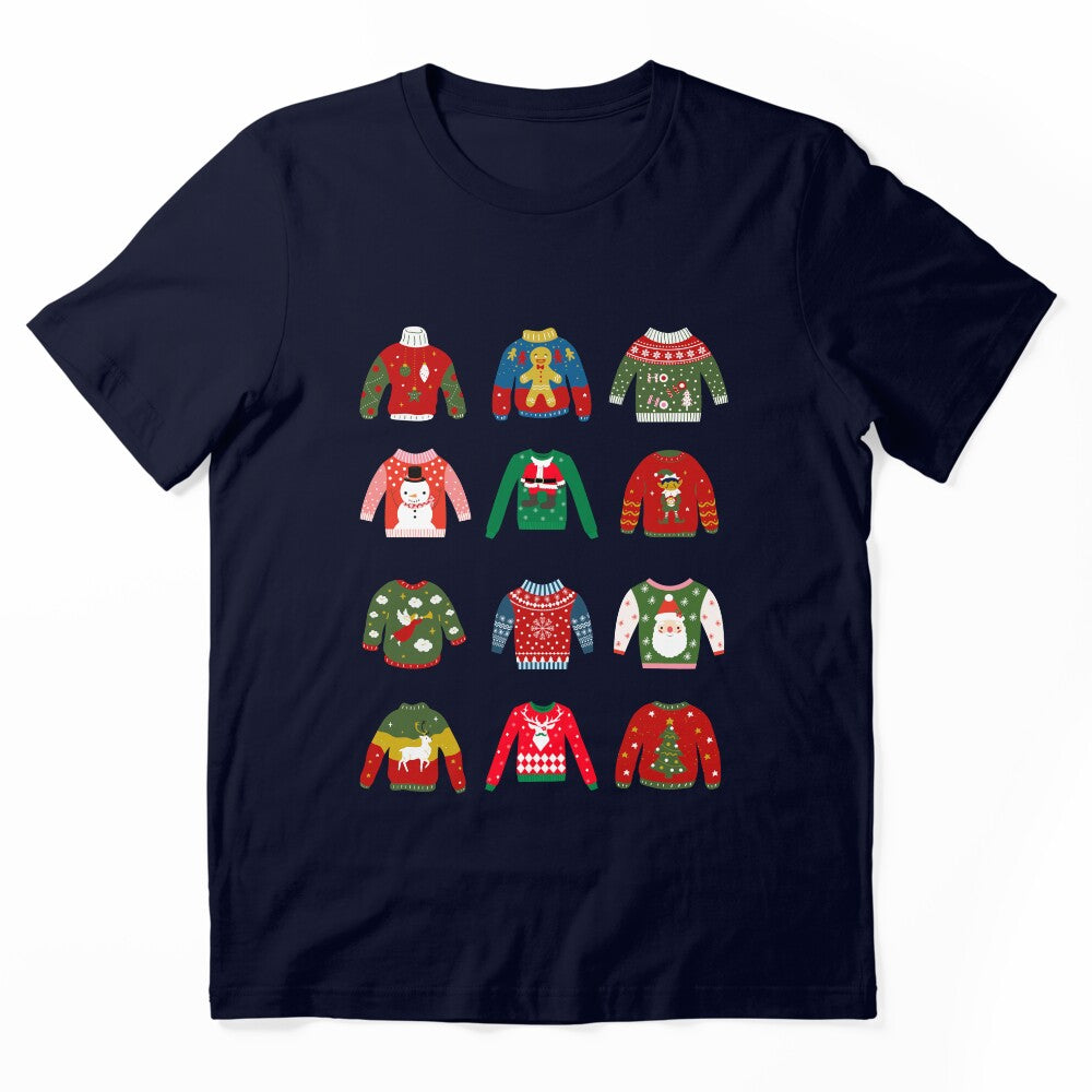 Womens Ugly Christmas Sweater t-Shirt. Holiday christmas t shirt to add some ugly sweater xmas joy to your holiday. by Barb  Hamilton ⭐⭐⭐⭐⭐