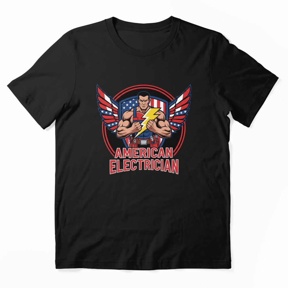 Electrician T-Shirt |  Patriotic American Electrician Badge by AGRO ART