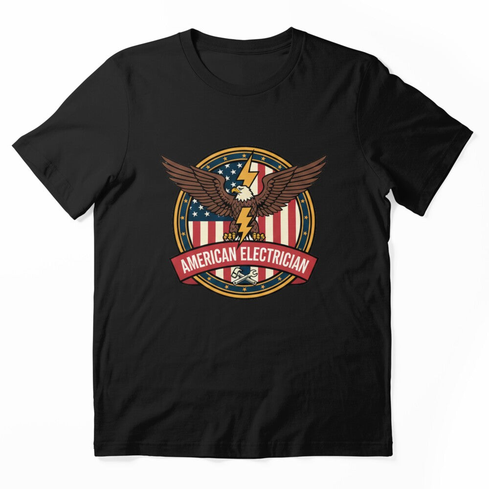 American Electrician T-Shirt |  Vintage American Electrician Shield by AGRO ART