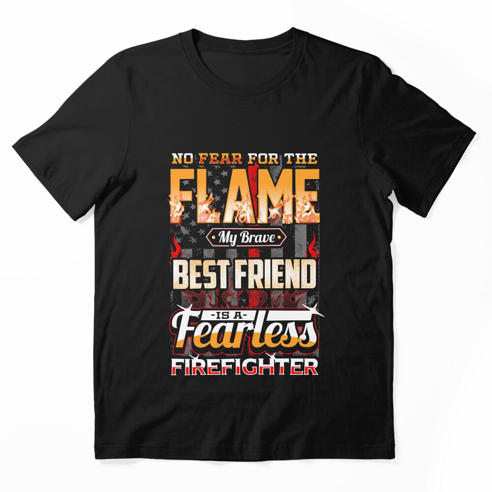 Best Friend Firefighter American Flag Shirt by Delightfully Cynical