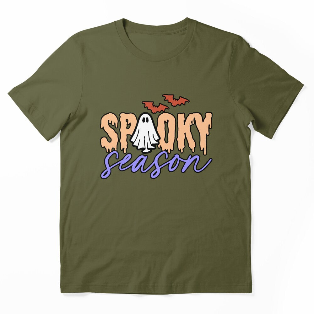 Spooky Season Halloween T-Shirt Retro Ghost Autumn Bats by AstronautMerch