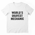 World's okayest Mechanic Shirt, Funny Mechanic Dad Husband Womens Boyfriend Birthday Christmas Gift idea by xlnv