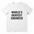 World's Okayest engineer Shirt, Funny engineer Dad Husband Womens Boyfriend Birthday Christmas Gift idea by xlnv