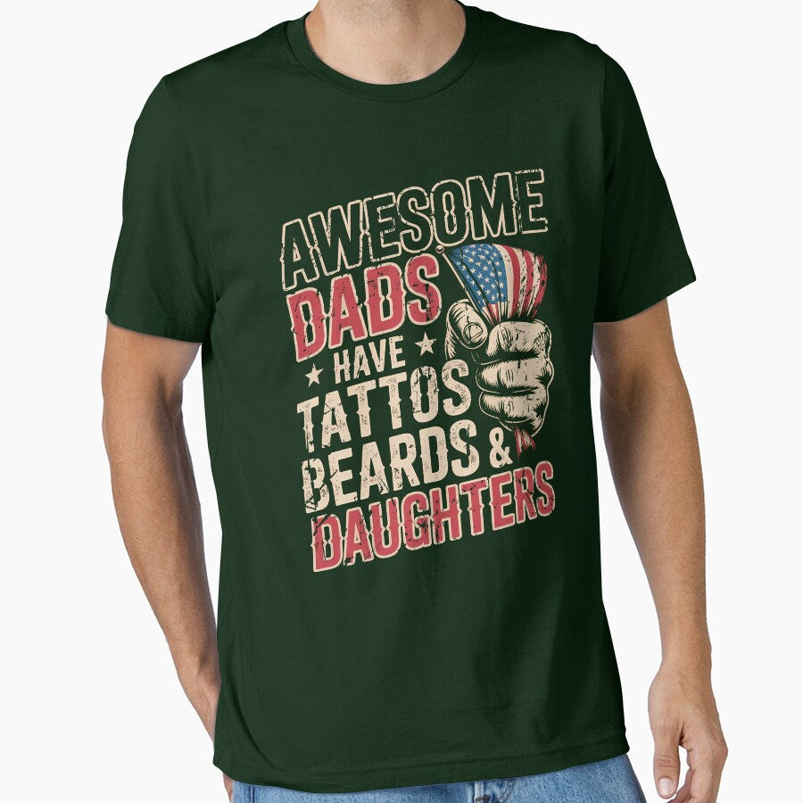 awesome dads have tattos beards & daughters by LiviuGligoros