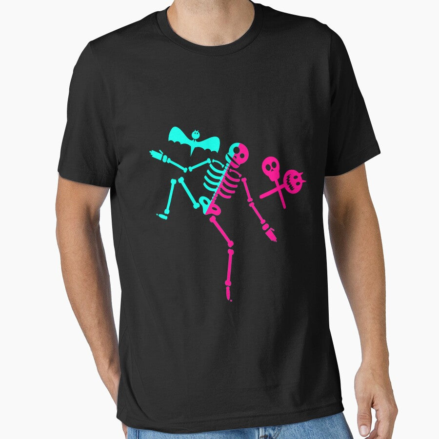Dance of Death Danse Macabre Skeleton Skull Halloween Funny Gift T-Shirt by ET-STUDIO