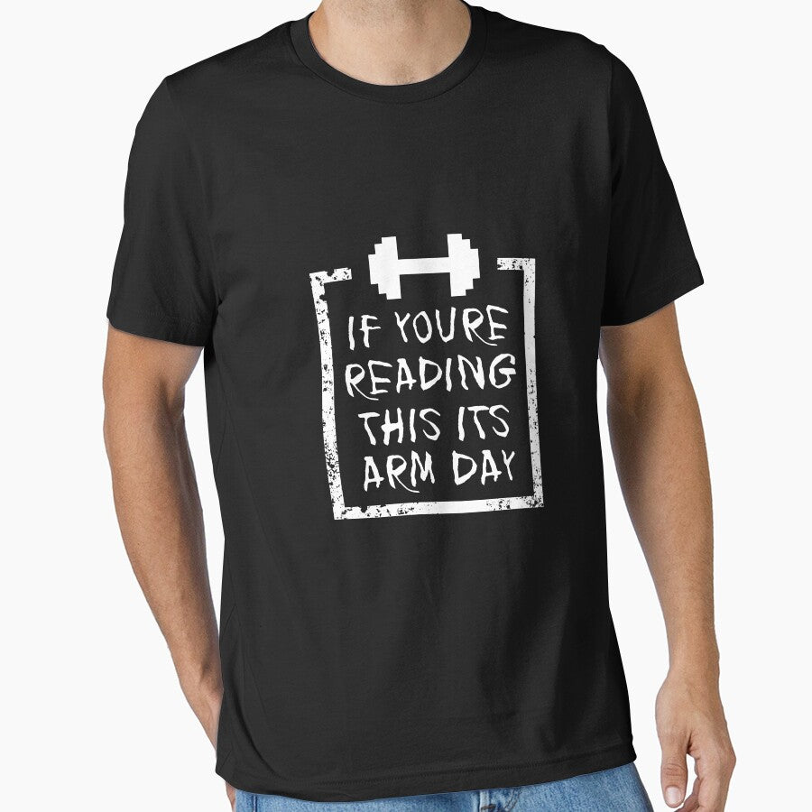 Arm Day | gym shirts | men fitness | funny exercise shirt | funny fitness shirts | workout clothes | fitness motivational gym shirts | workout shirt by Kreature Look