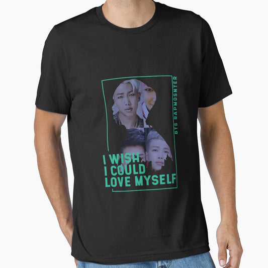BTS RM (Rap Monster) 'Wish I Could Love Myself' Quote - Kpop Inspirational Poster, ARMY Gift, Mental Health Awareness Art by Nass-Design