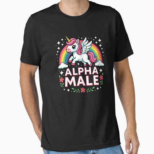 Alpha Male Unicorn Funny Rainbow Pegasus by Lukasz Kobylka