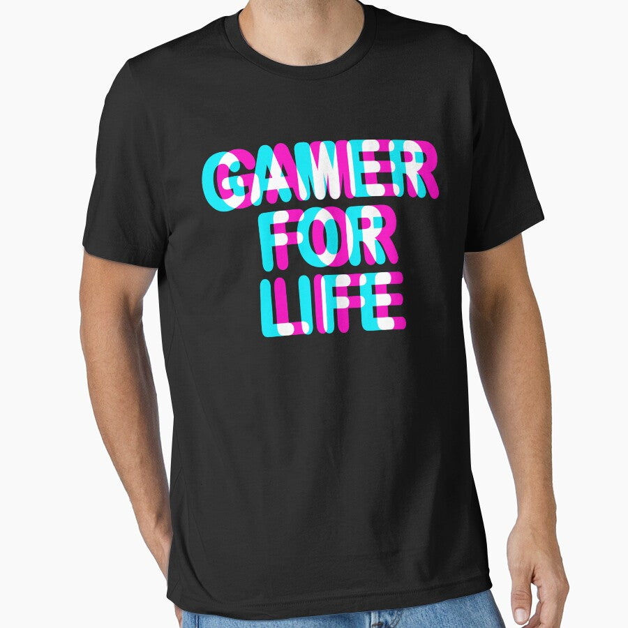 GAMING - 3D TRIPPY GAMER FOR LIFE by ShirtWreck
