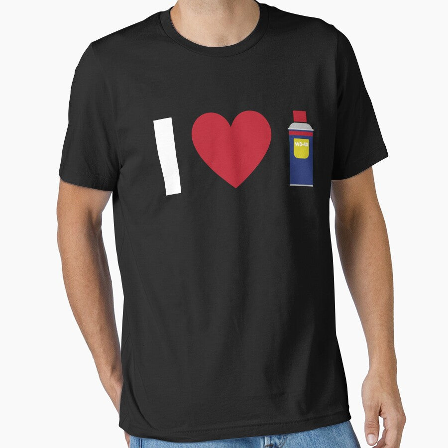 Funny I Love WD40 Mechanic Humor Tee by Emberglowo
