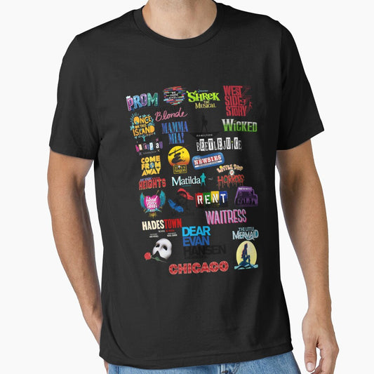 Musical Theater Sticker Shirt Inspired by Broadway Shows by JOSEPHINTANA