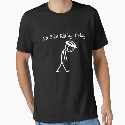 No Bike Riding Today Sad Stickman Funny Cyclists by wansilastomi