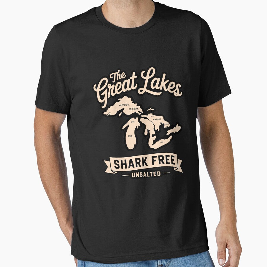The Great Lakes Shark Free Unsalted Michigan Gift by MuteElevent
