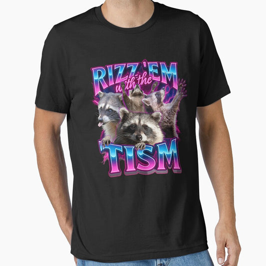 Rizz ’Em with the ’Tism Funny Raccoon by TynesDesign