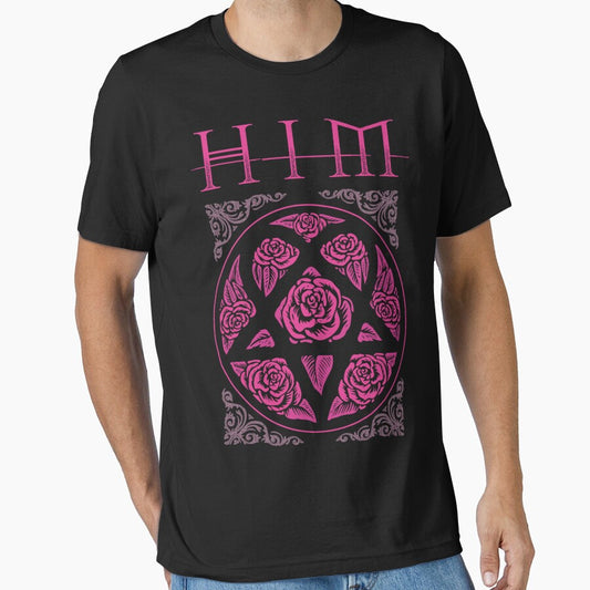 Heartagram Him Band Tee Heartagram tee Pink Him Band Logo by BrayanMayert
